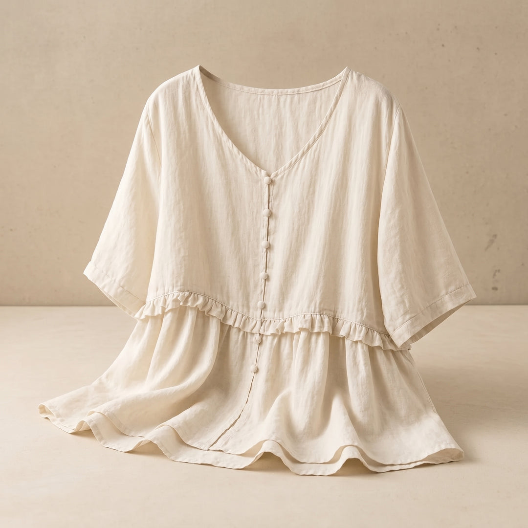 Elowen Ruffle Peplum Blouse