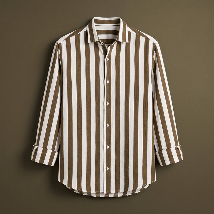 Caleb Monroe Striped Linen Shirt