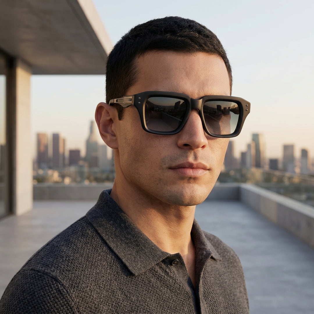 Adrian Voss Square Acetate Sunglasses