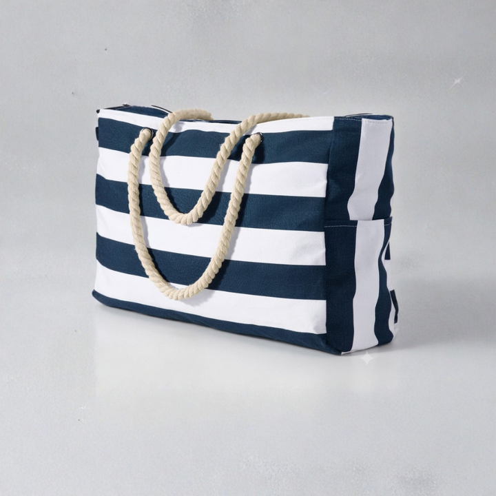 Cabana Striped Rope Handle Tote