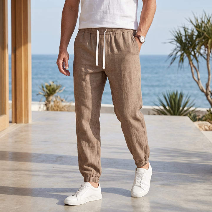 Elliot Hayes Linen Jogger Trousers
