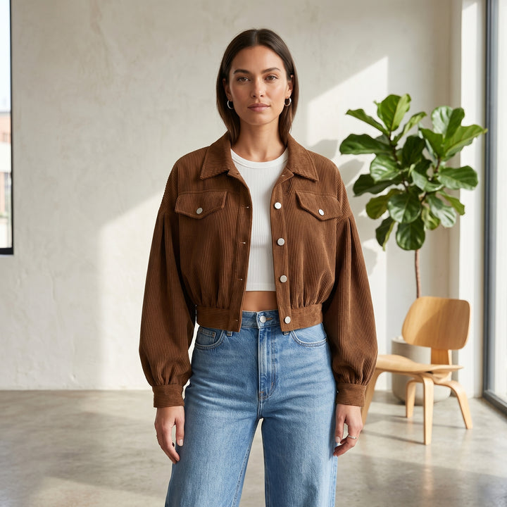 Ashbourne Cropped Corduroy Jacket