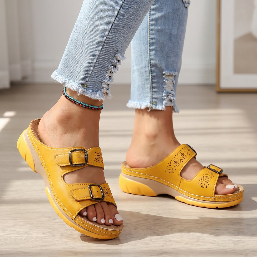Madeline Comfort Buckle Sandals