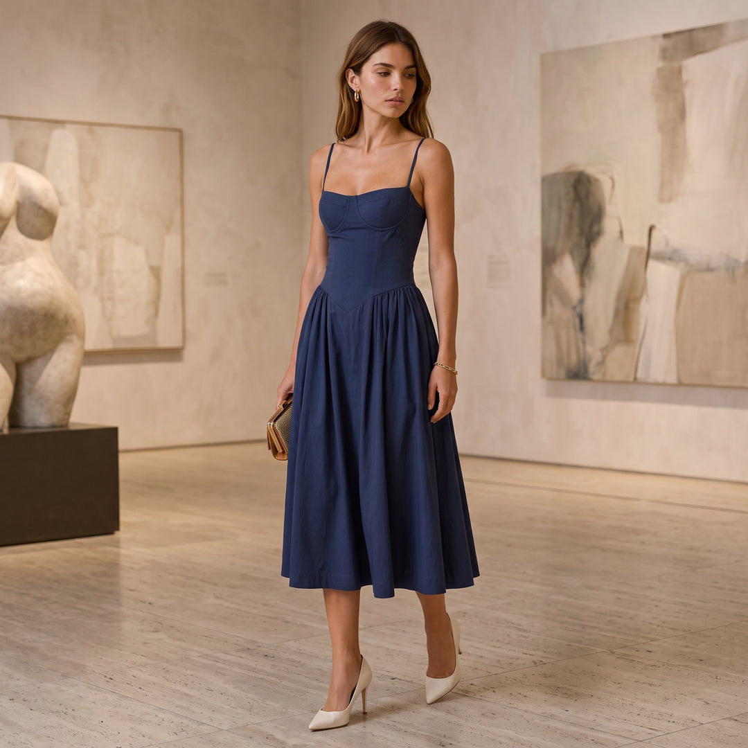 Aurelia Hart Corset Midi Dress