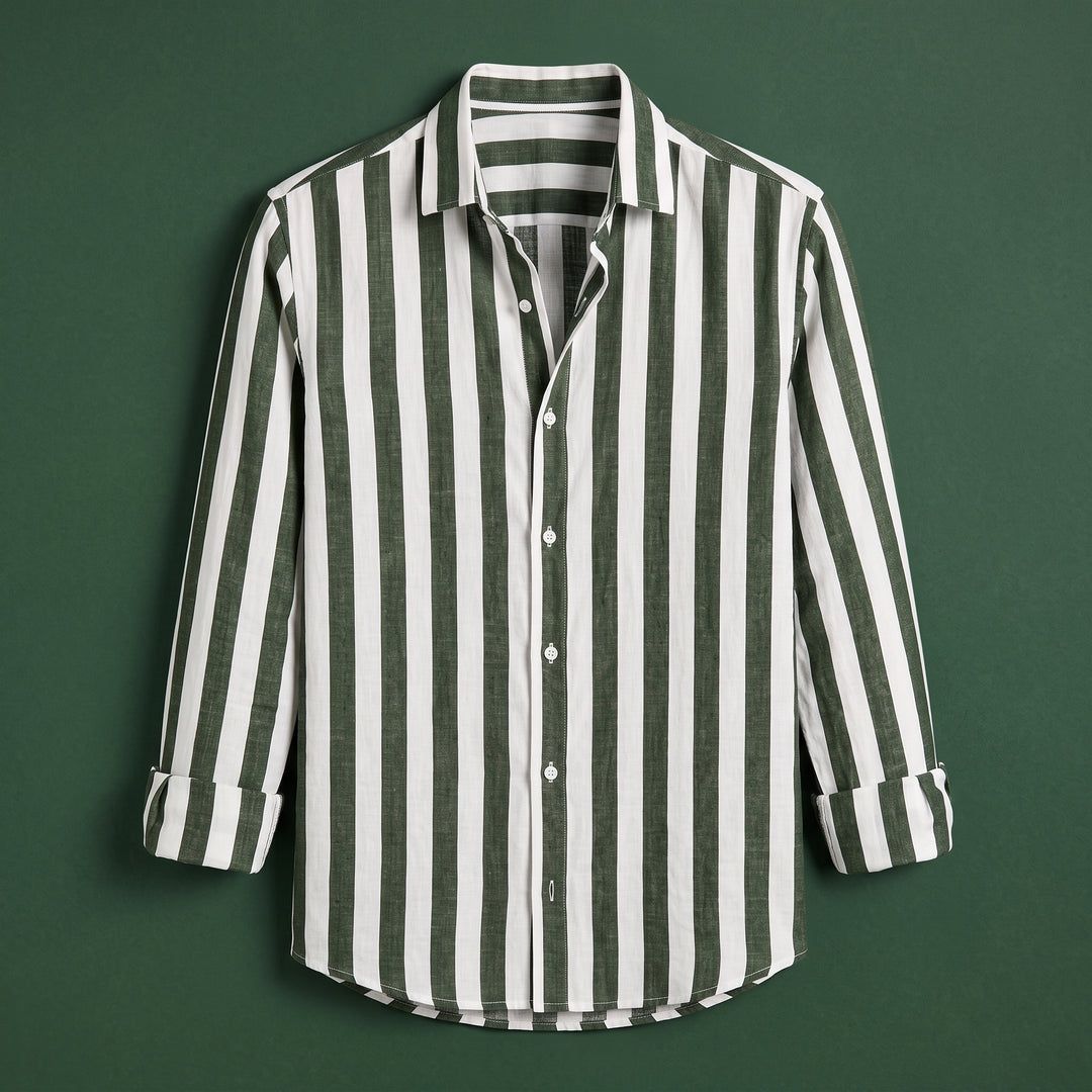 Caleb Monroe Striped Linen Shirt