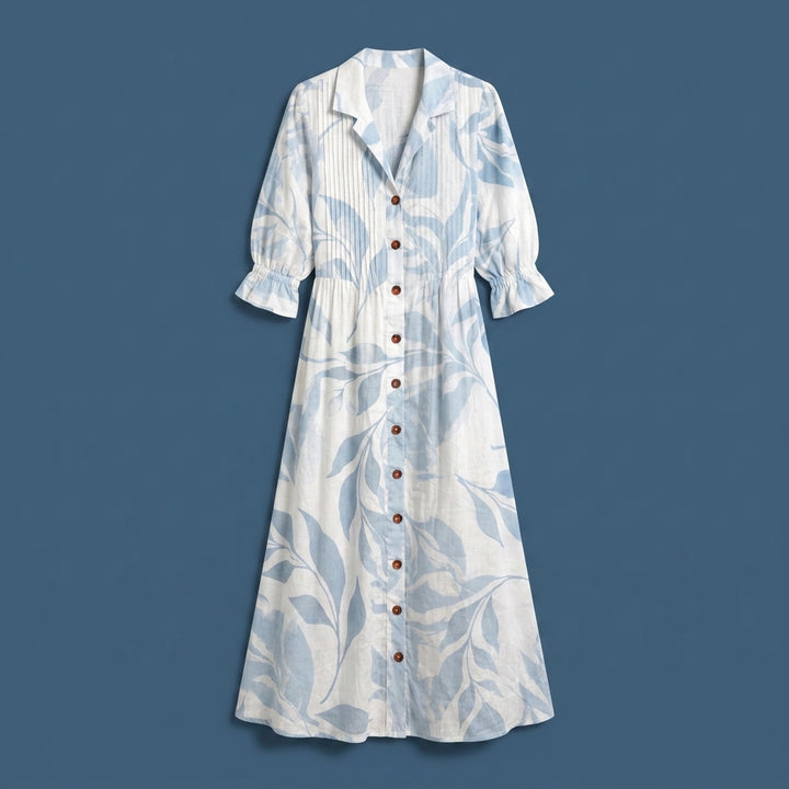 Maribelle Printed Maxi Shirt Dress