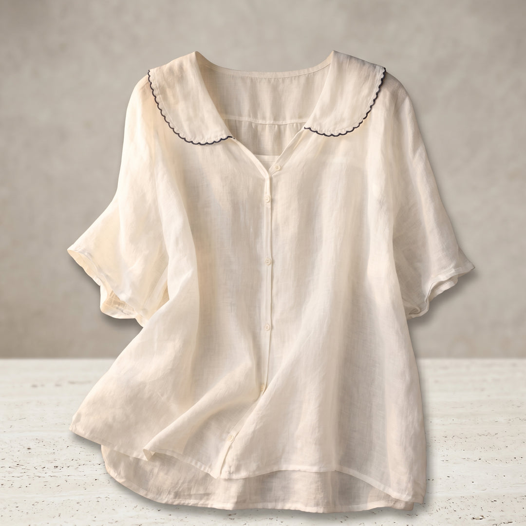 Rosalie Linen Collar Blouse