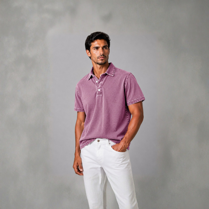 Diego Washed Denim Popover Shirt