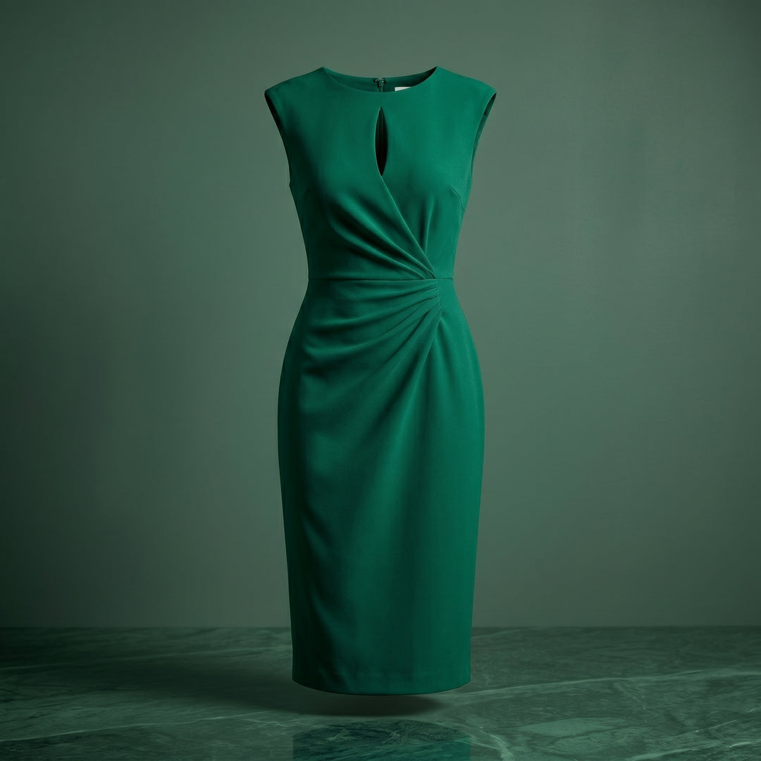Aria Kensington Ruched Midi Dress