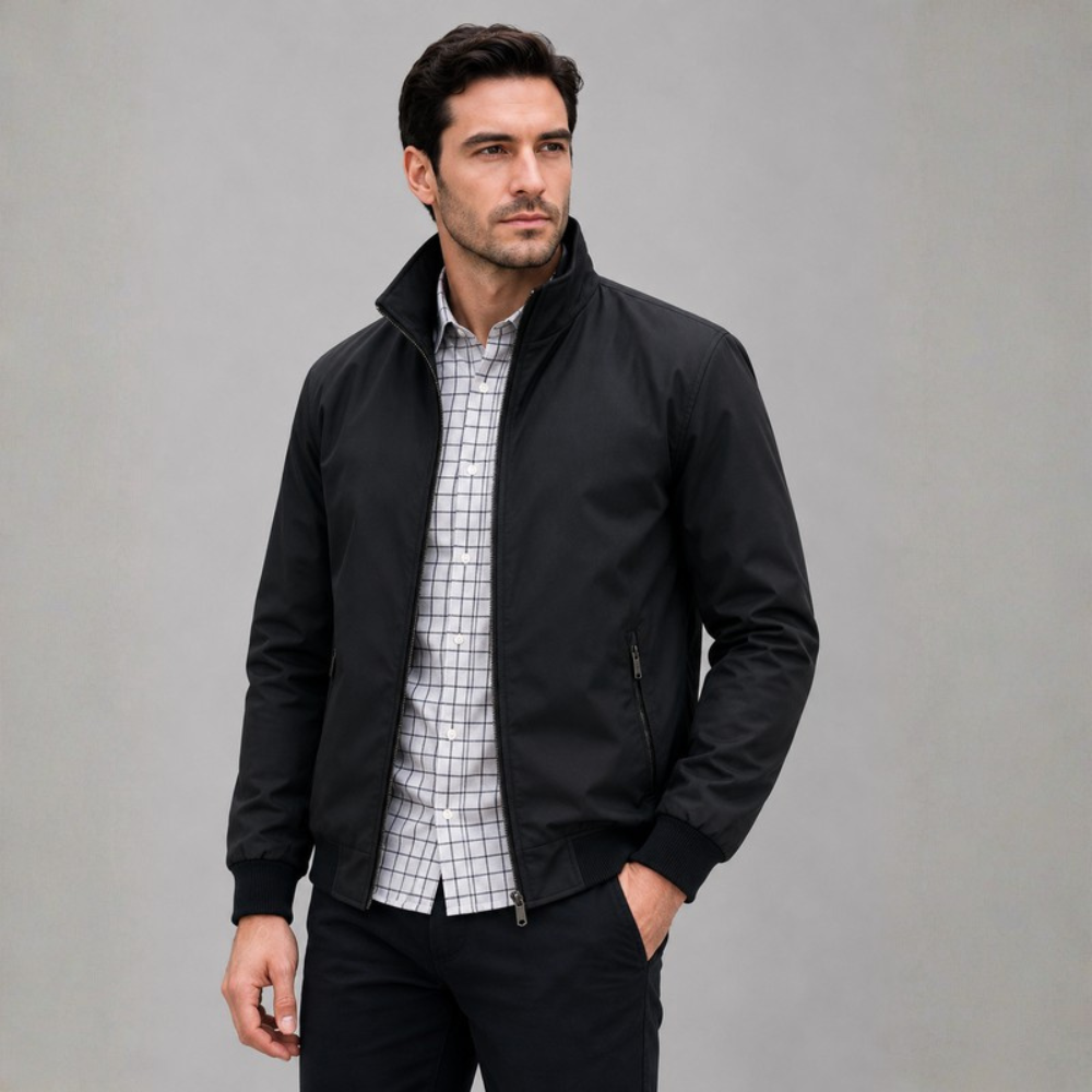 Julian Stand Collar Zip Jacket