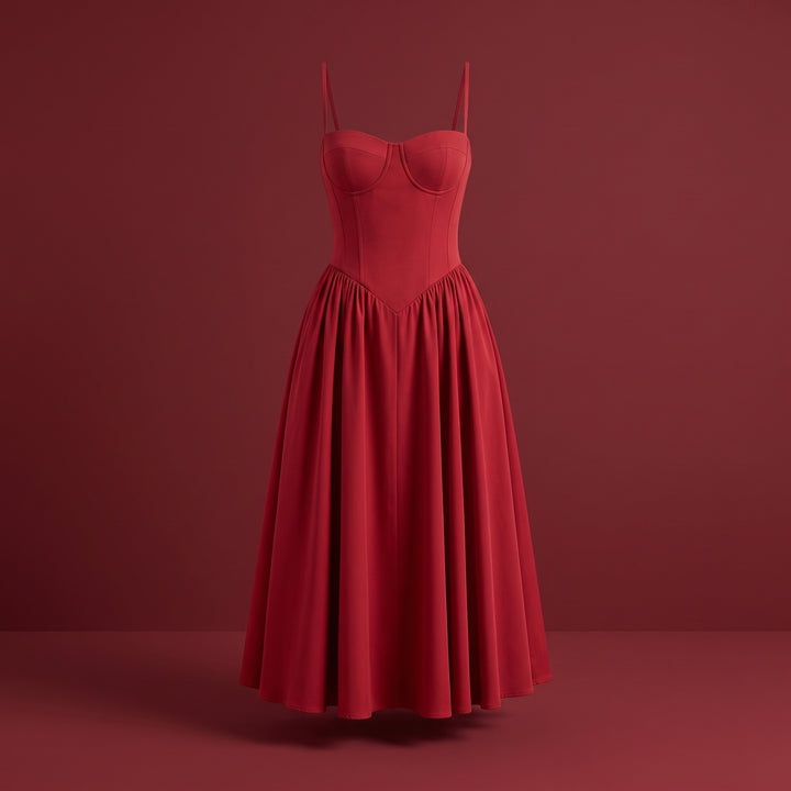 Aurelia Hart Corset Midi Dress