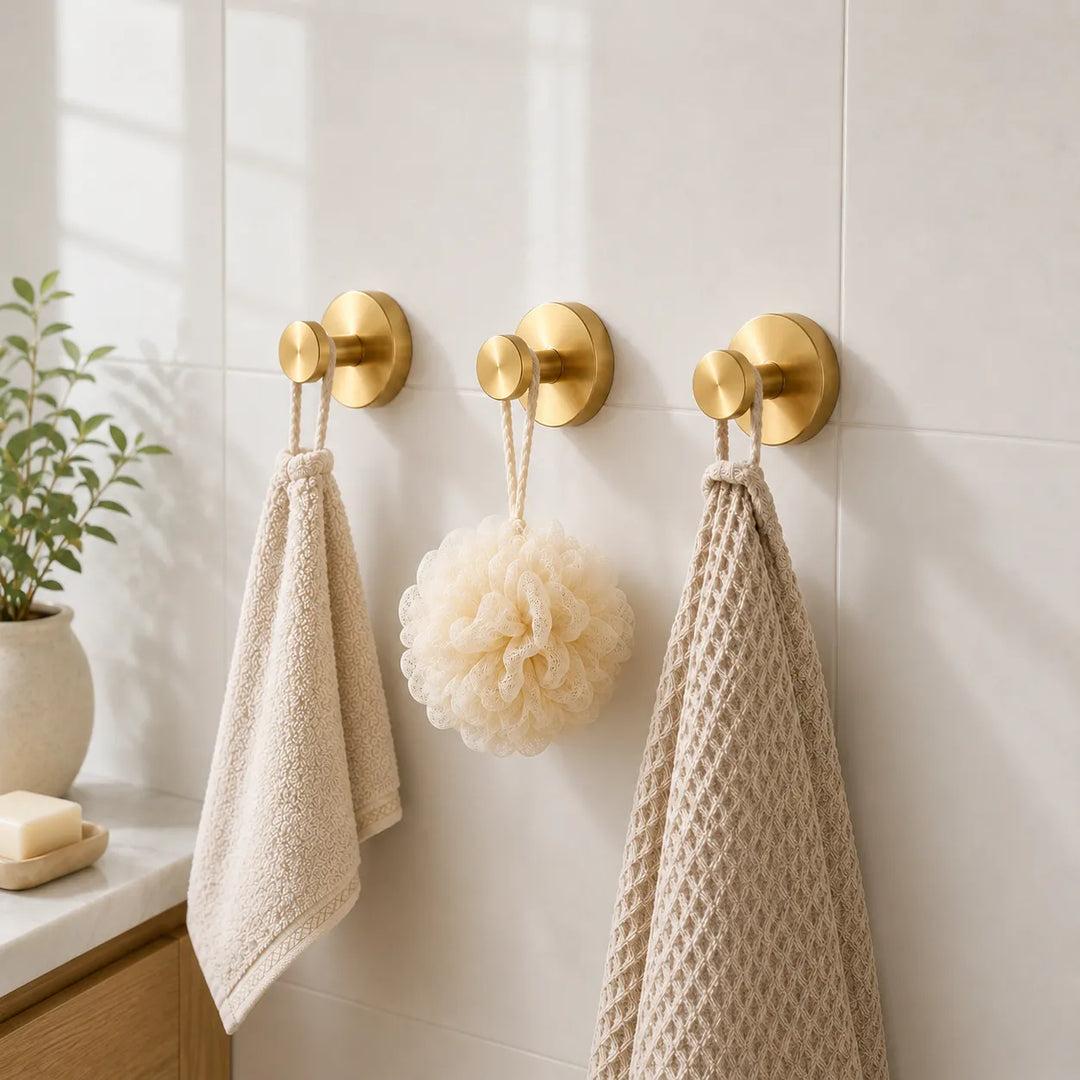 Cyrus Brushed Brass Wall Hook Set