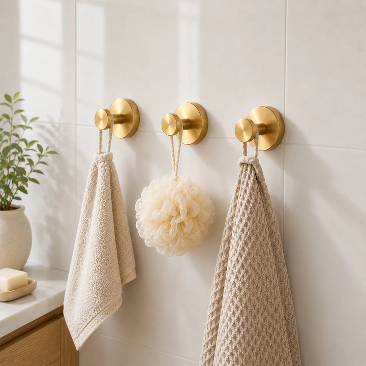 Cyrus Brushed Brass Wall Hook Set