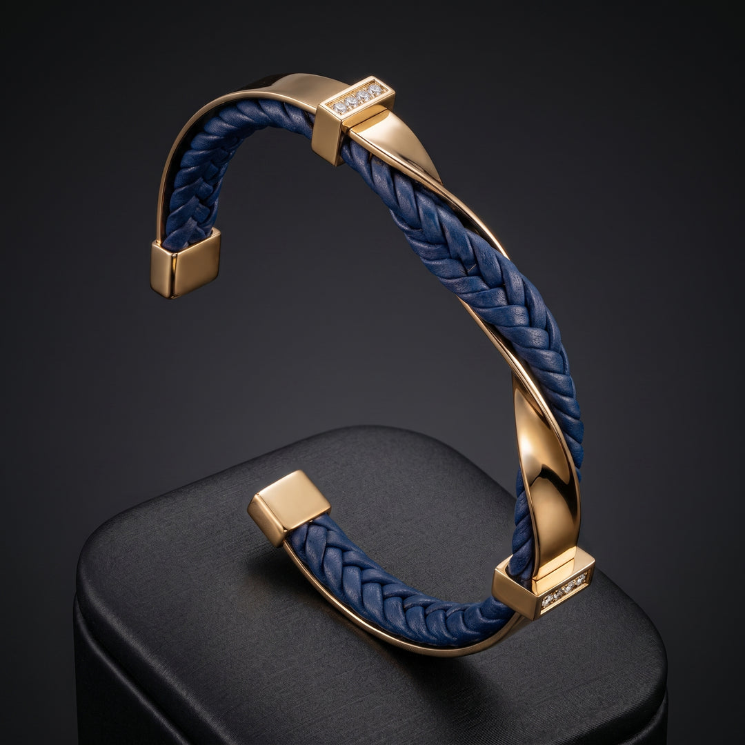 Dominic Braided Leather Cuff