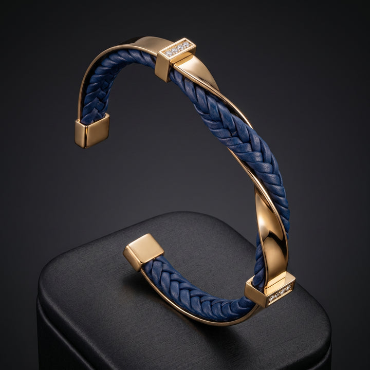 Dominic Braided Leather Cuff