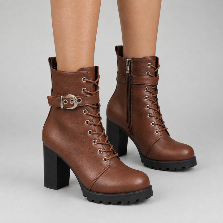 Aubrey Buckle Combat Boots
