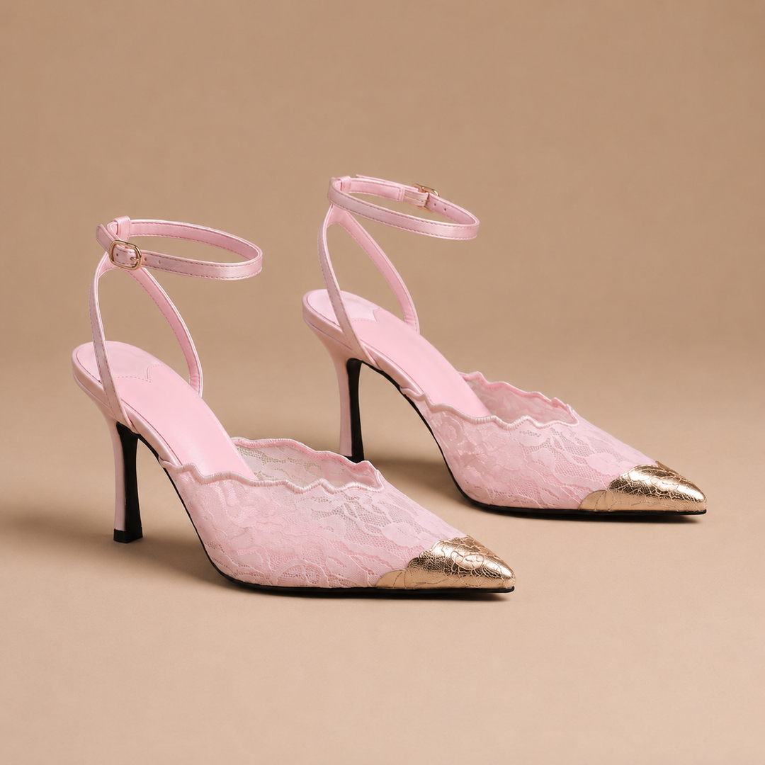 Odette Lace Slingback Stiletto
