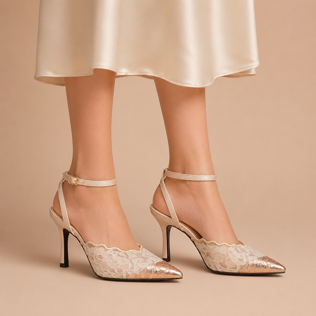 Odette Lace Slingback Stiletto