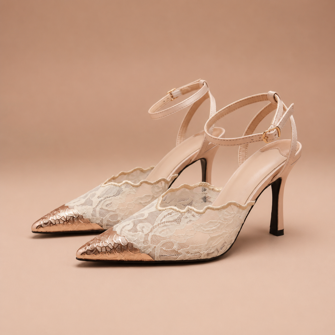Odette Lace Slingback Stiletto