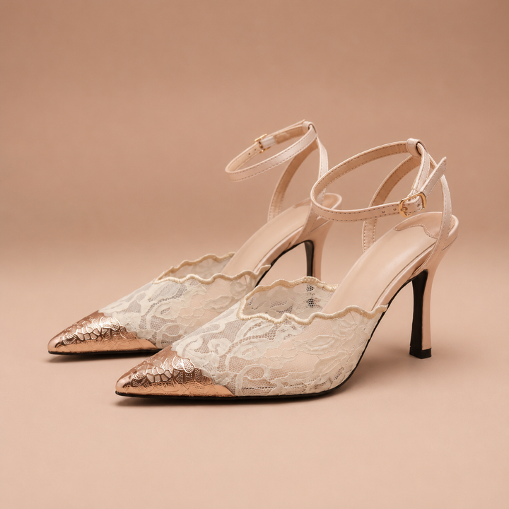 Odette Lace Slingback Stiletto