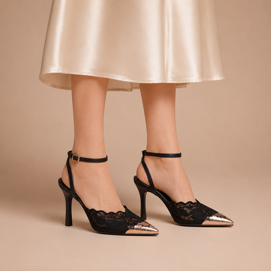 Odette Lace Slingback Stiletto