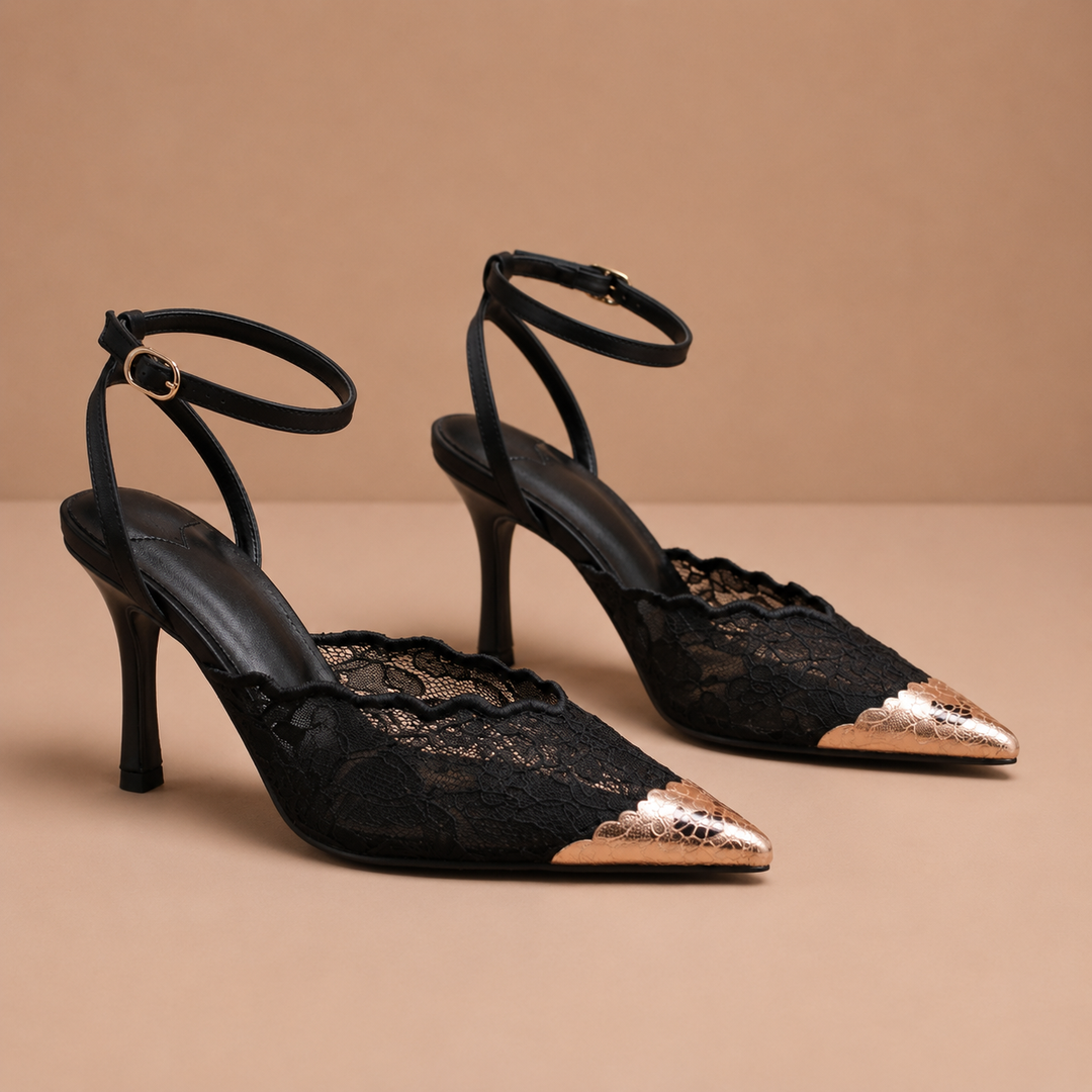 Odette Lace Slingback Stiletto
