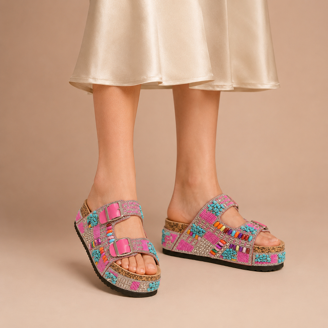 Marisol Beaded Cork Sandal