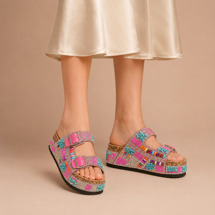 Marisol Beaded Cork Sandal