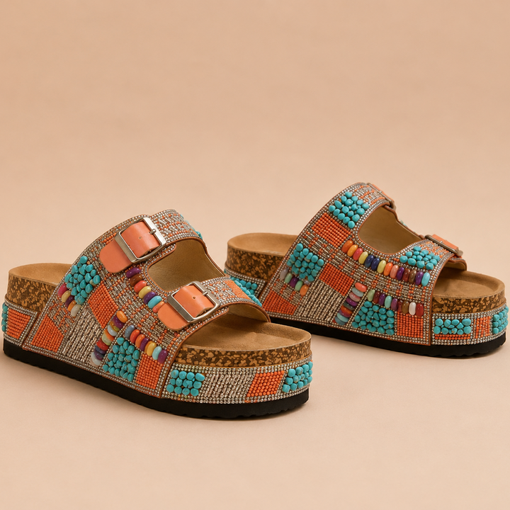 Marisol Beaded Cork Sandal