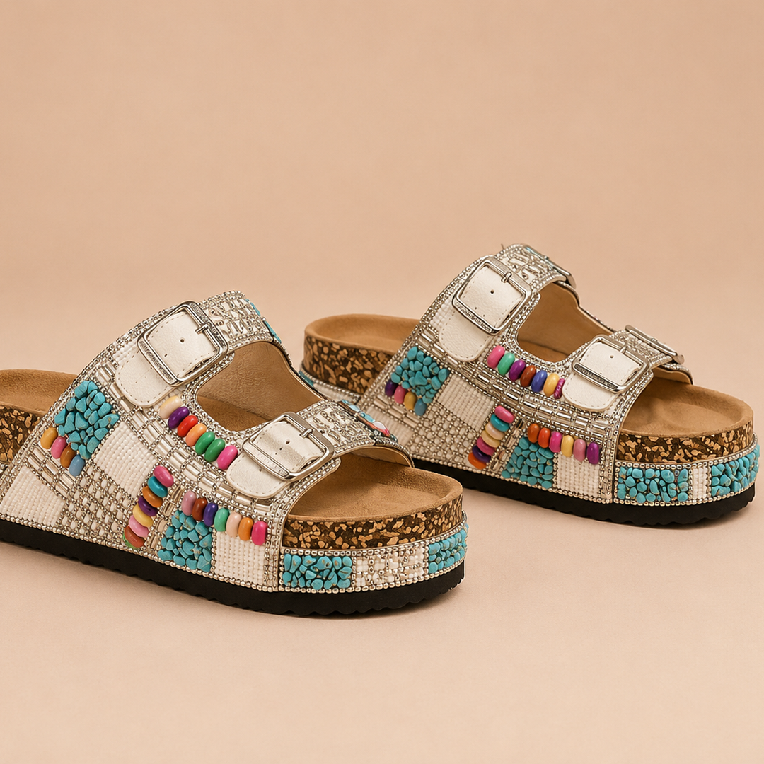 Marisol Beaded Cork Sandal