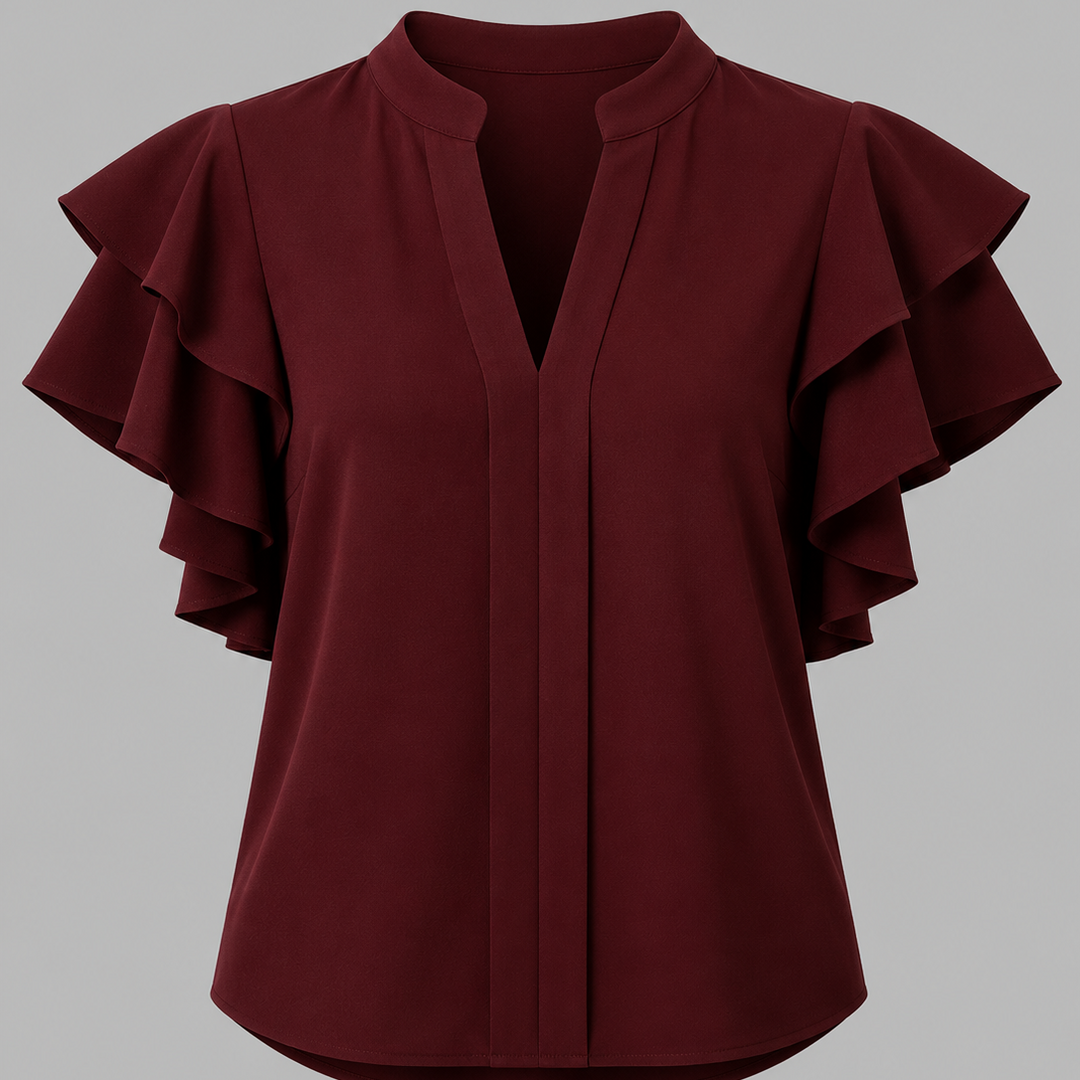Adriana Ruffle Sleeve Blouse