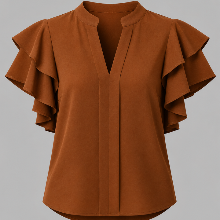 Adriana Ruffle Sleeve Blouse