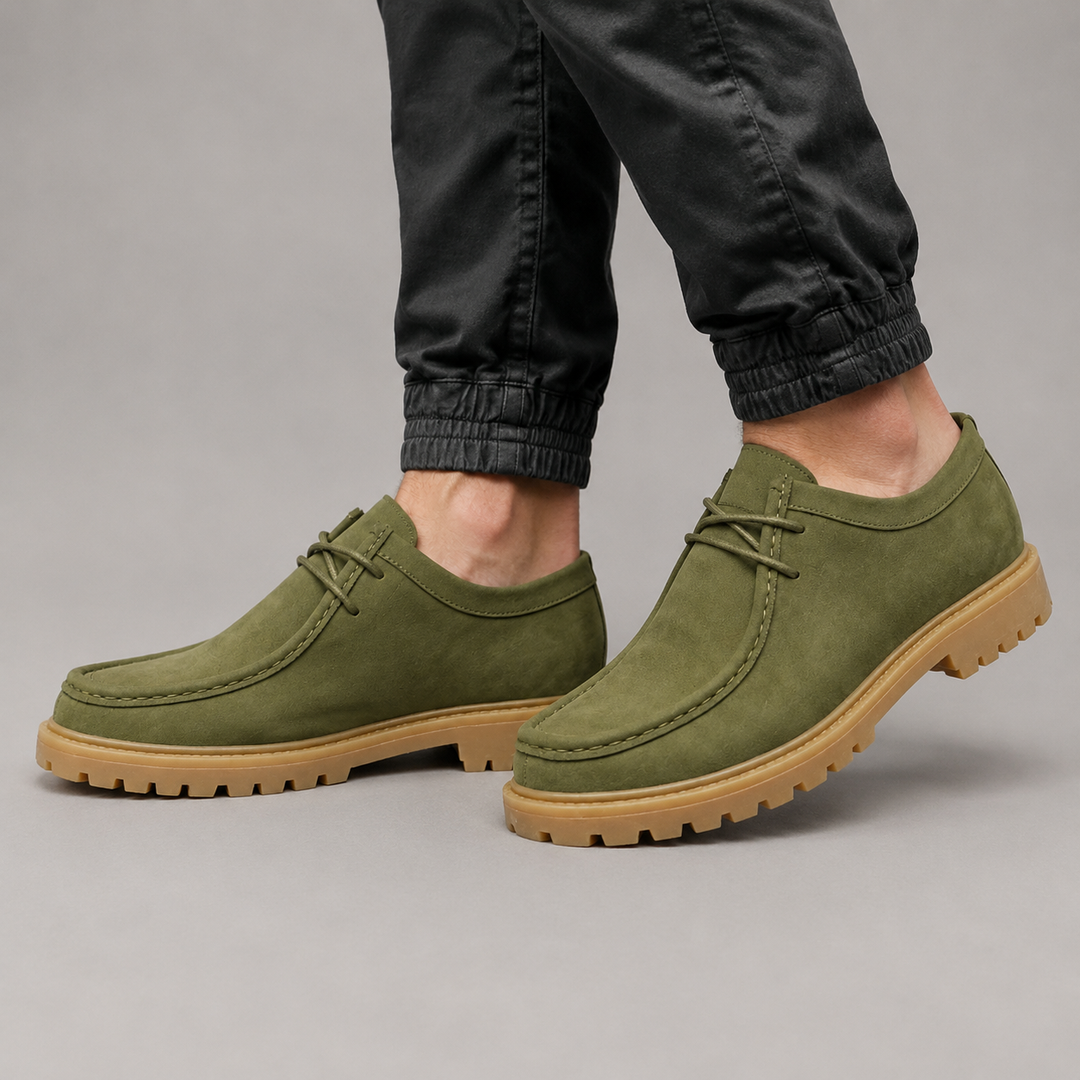 Griffin Suede Moc Toe Derby
