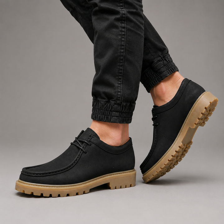 Griffin Suede Moc Toe Derby