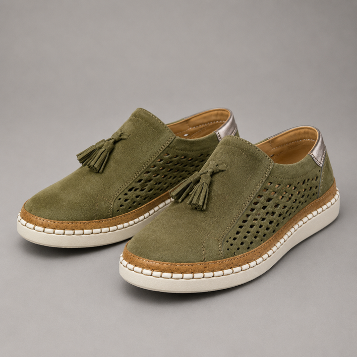 Camille Perforated Suede Sneaker