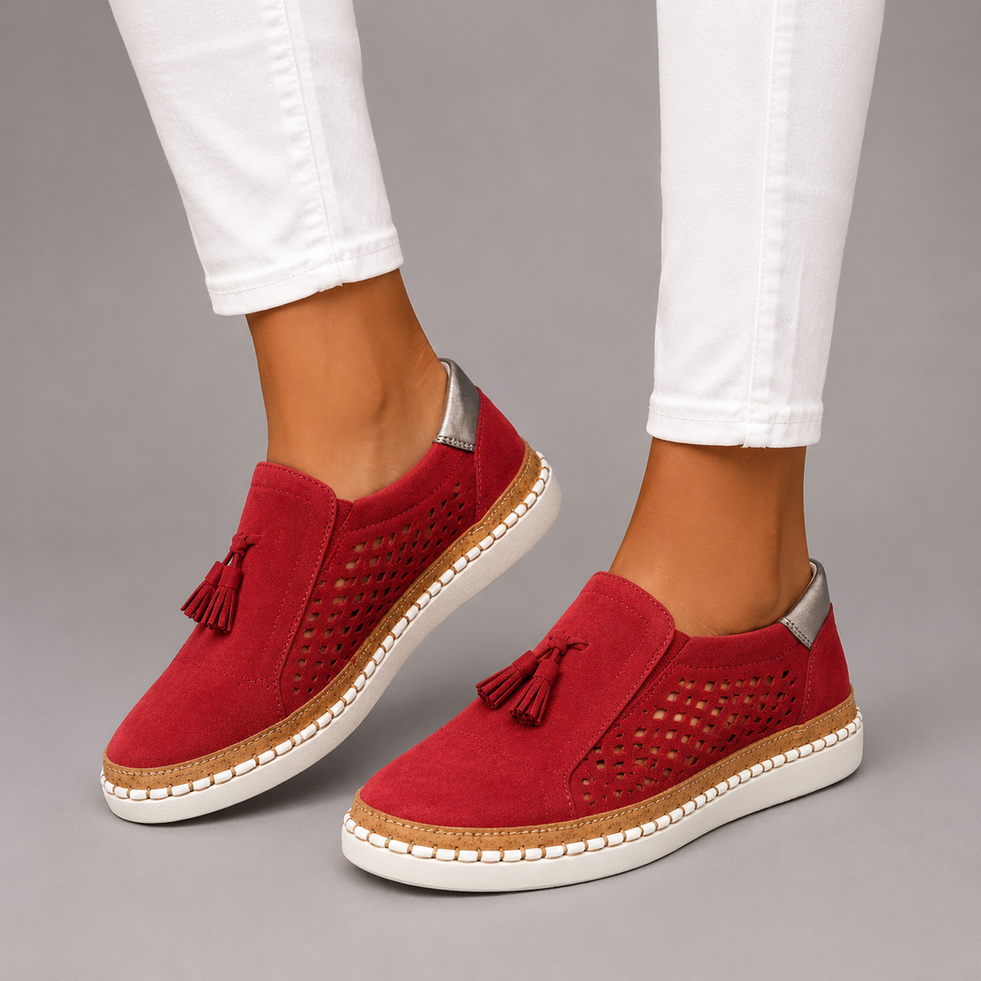 Camille Perforated Suede Sneaker