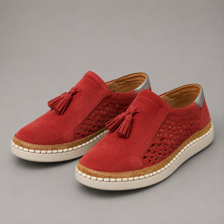 Camille Perforated Suede Sneaker