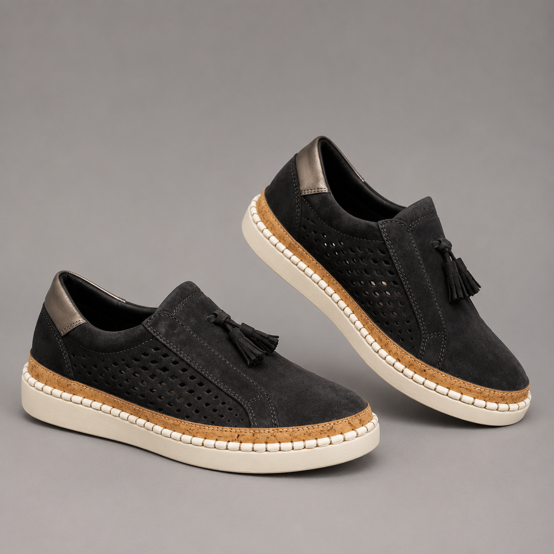 Camille Perforated Suede Sneaker