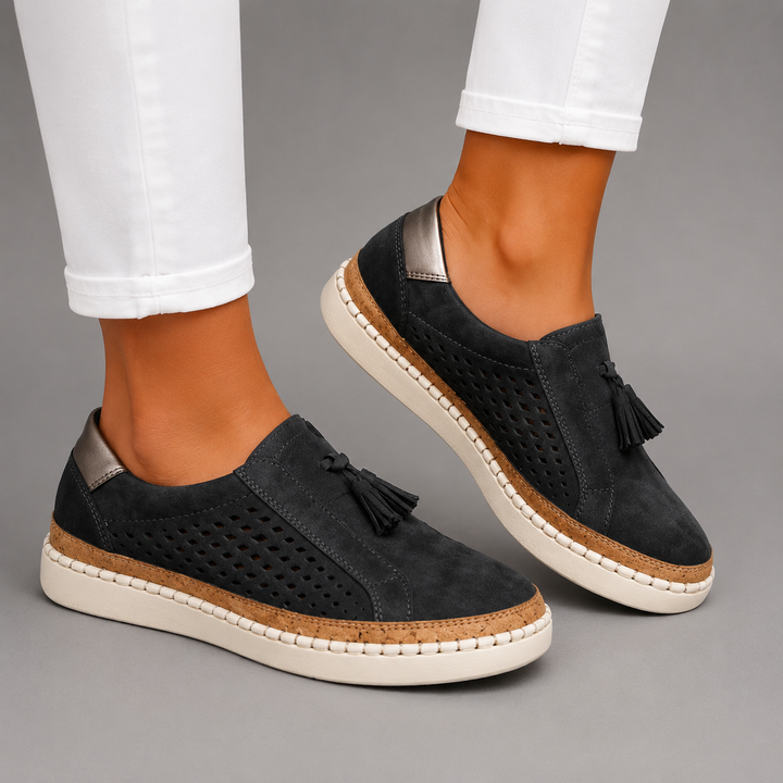 Camille Perforated Suede Sneaker