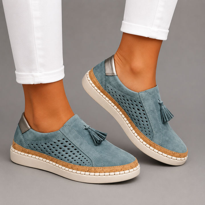 Camille Perforated Suede Sneaker