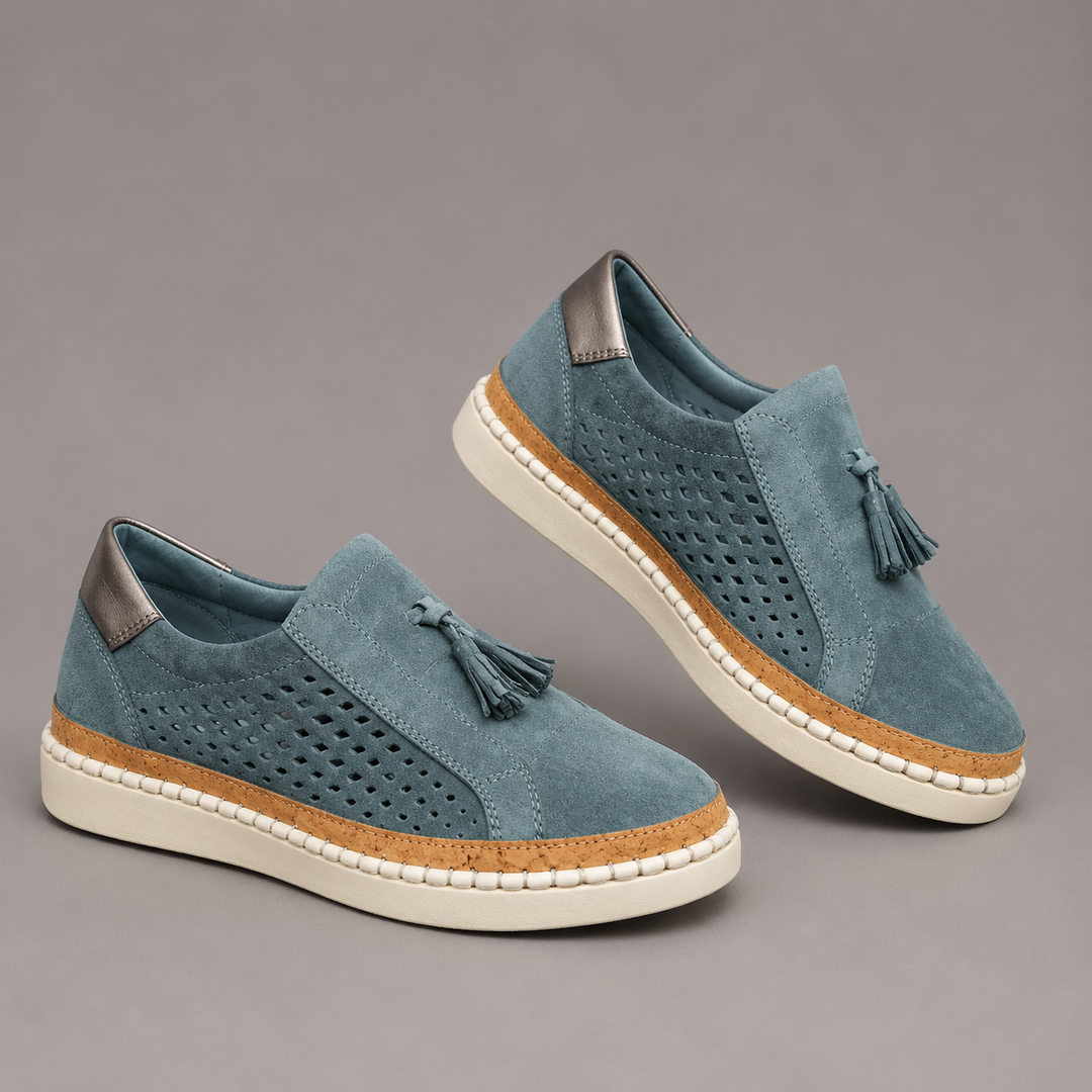 Camille Perforated Suede Sneaker