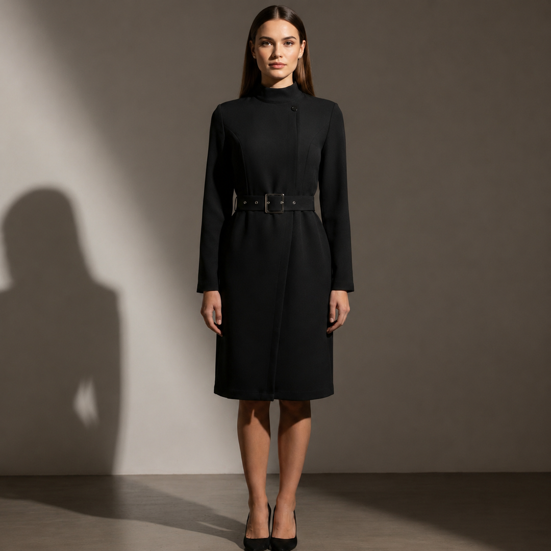 Vera Tailored Belted Coat Dress