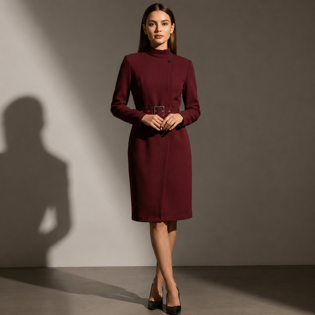 Vera Tailored Belted Coat Dress