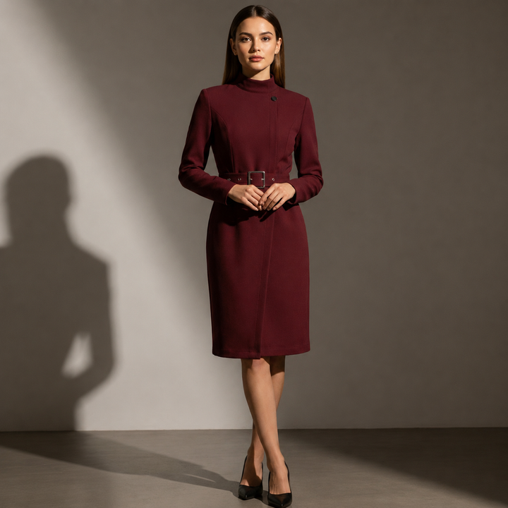 Vera Tailored Belted Coat Dress
