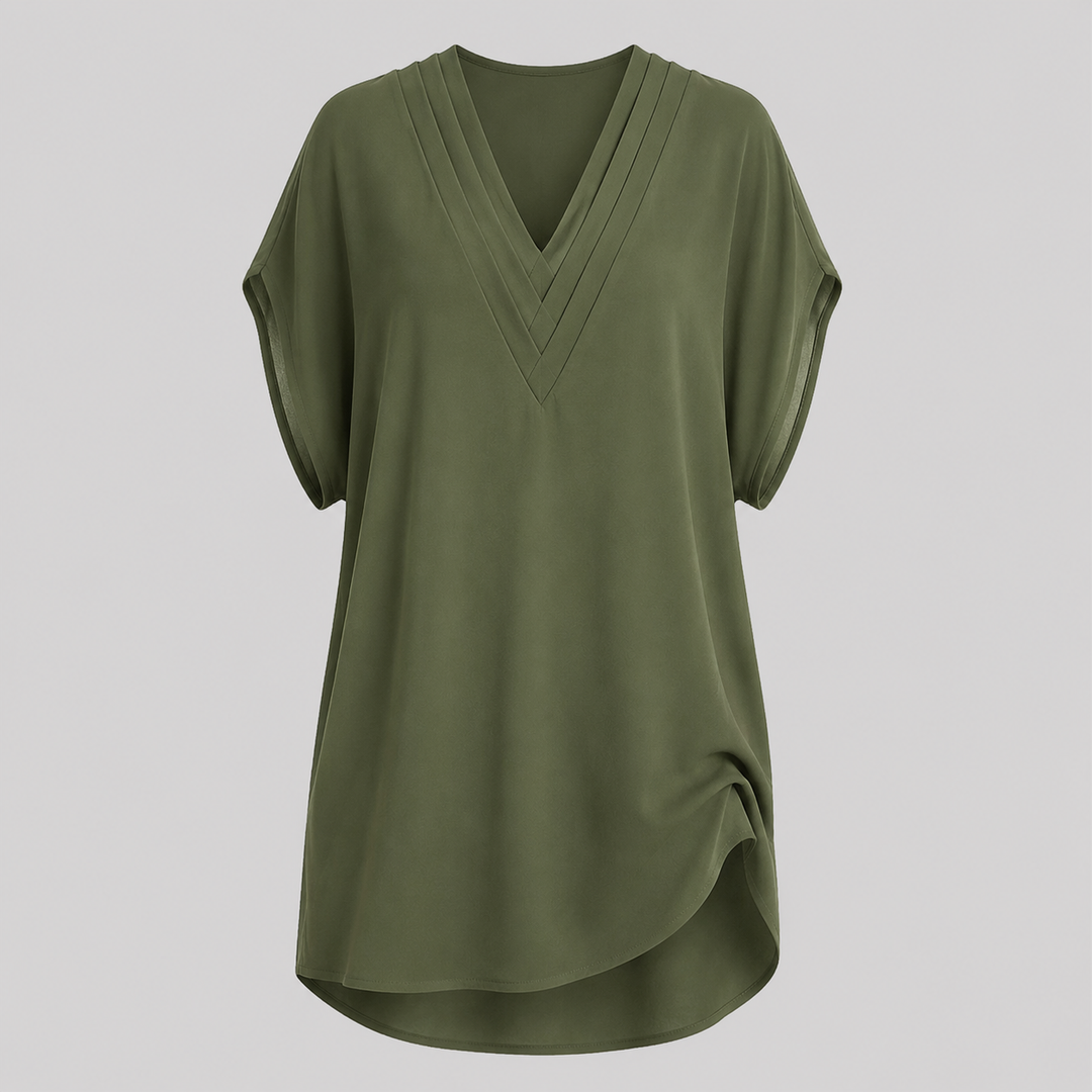 Isla Draped V-Neck Cover-Up
