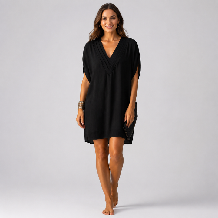 Isla Draped V-Neck Cover-Up