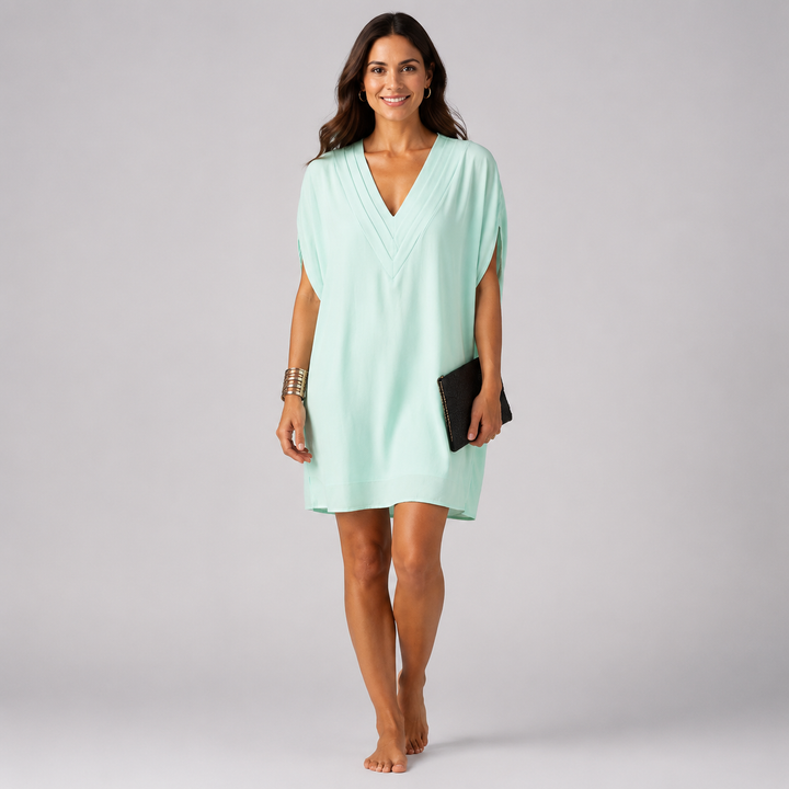Isla Draped V-Neck Cover-Up