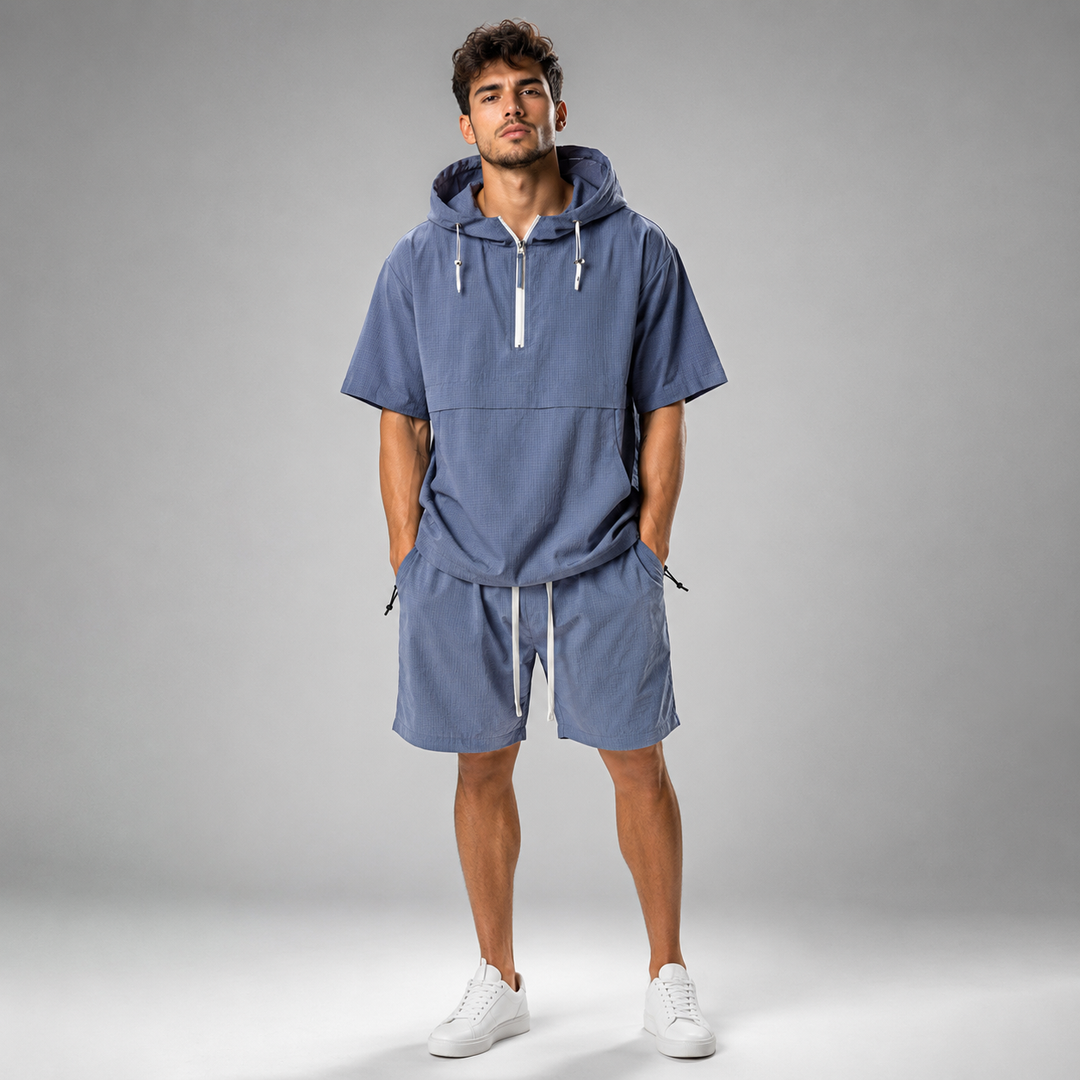 Kaito Ripstop Hooded Short Set
