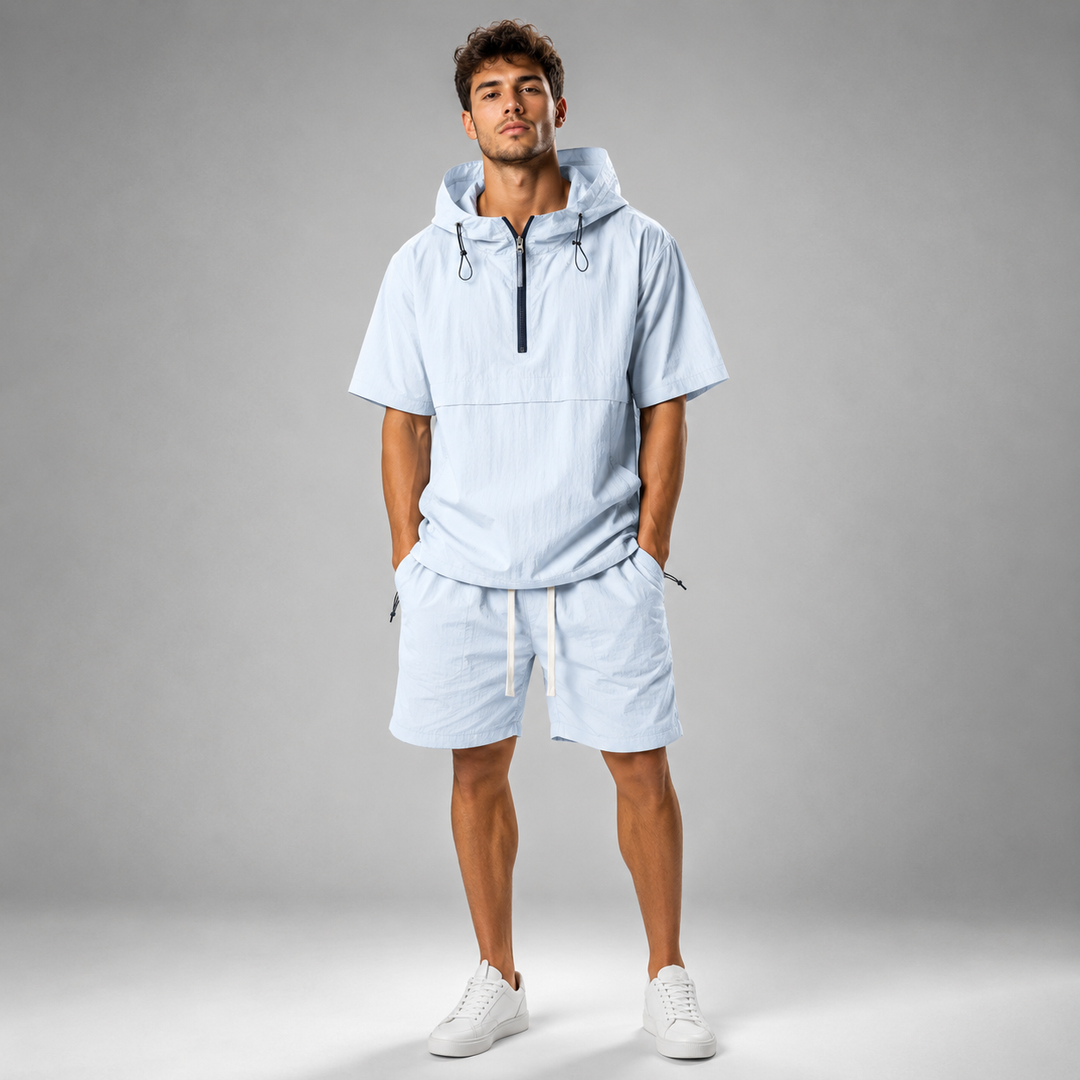 Kaito Ripstop Hooded Short Set