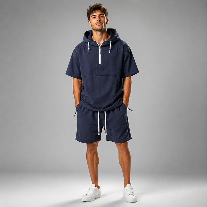 Kaito Ripstop Hooded Short Set